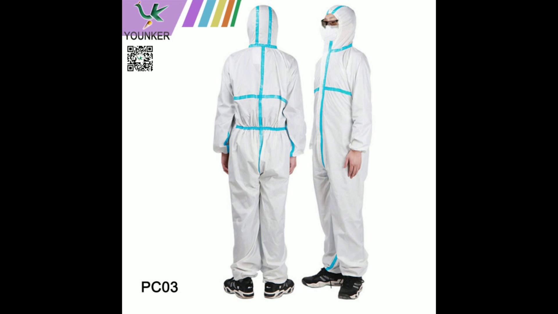 Disposable Coverall Protection Isolation Gown Medical Non-woven Protective Clothing.